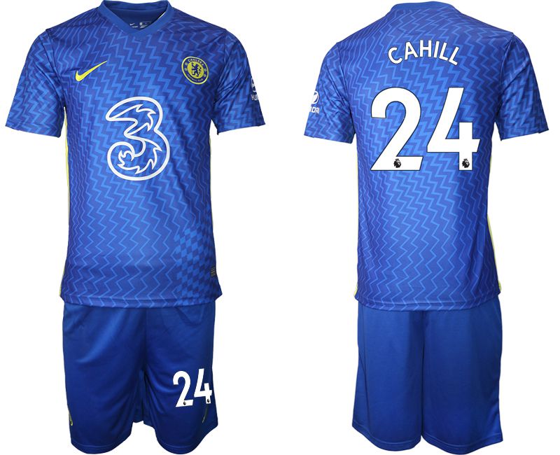 Men 2021-2022 Club Chelsea FC home blue #24 Nike Soccer Jersey->chelsea jersey->Soccer Club Jersey